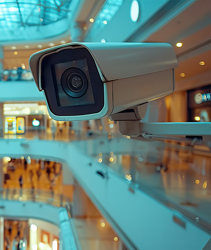 Commercial building with CCTV